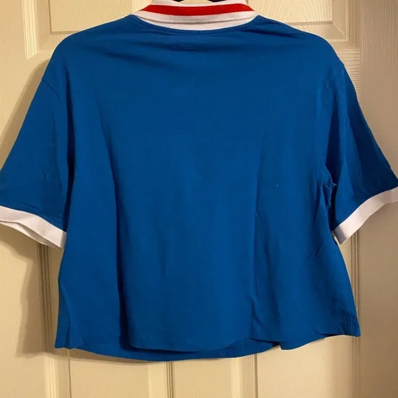 Blue Stranger Things Scoops Ahoy Women's Collar Shirt - Picture 2 of 3